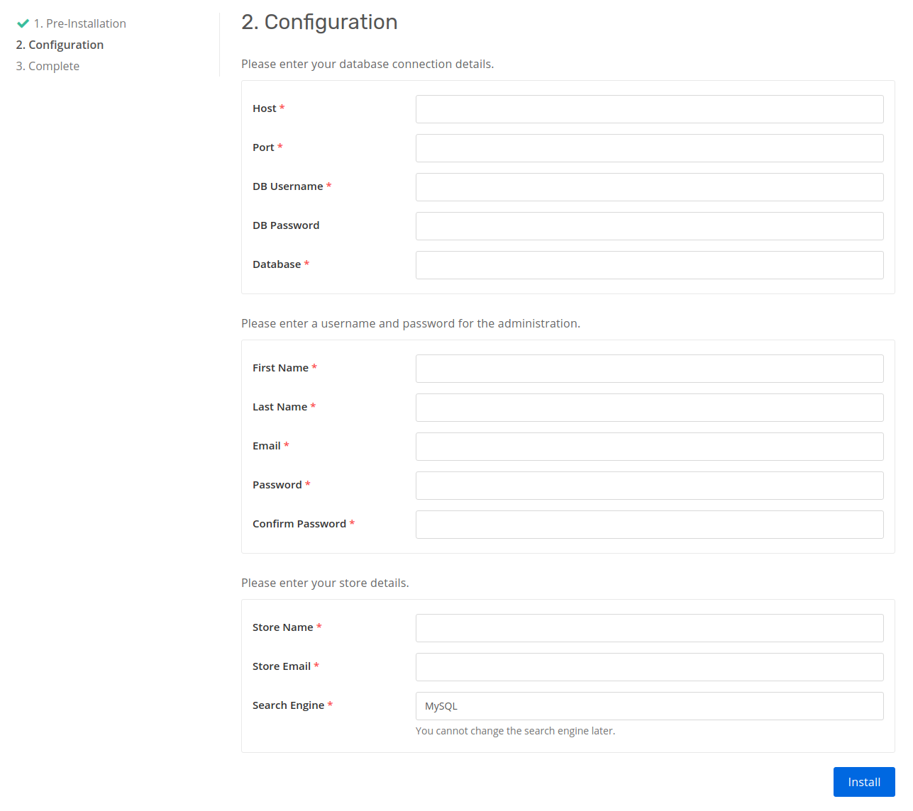 install page configuration step d5d6f132